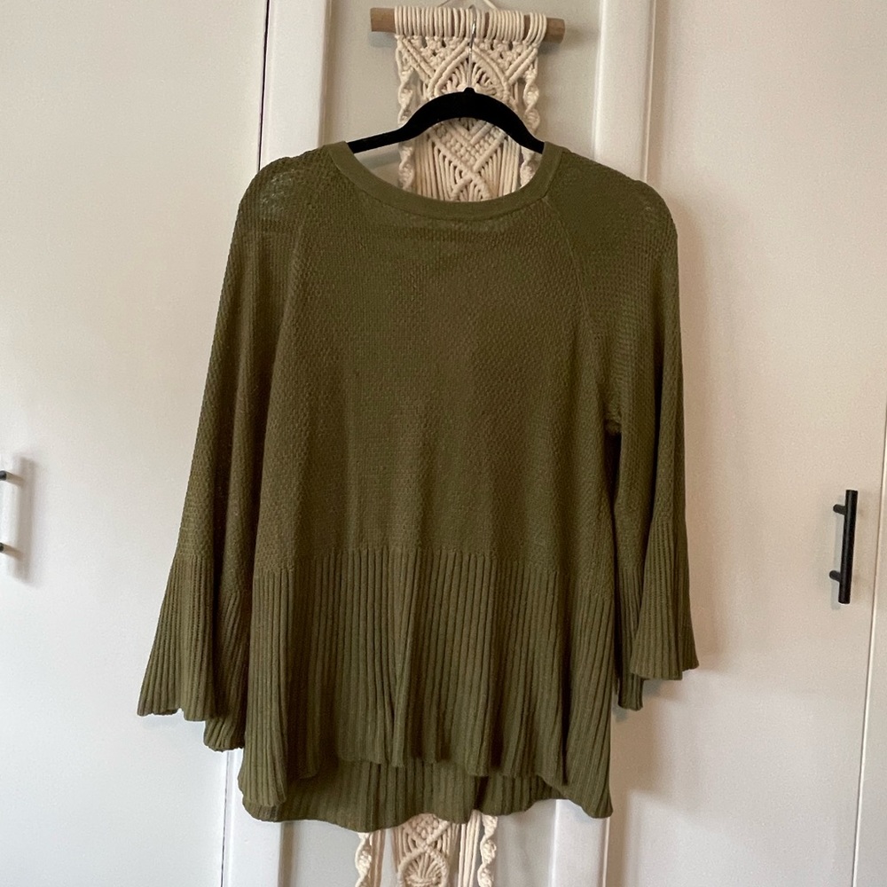 Green Bell Sleeve Tunic